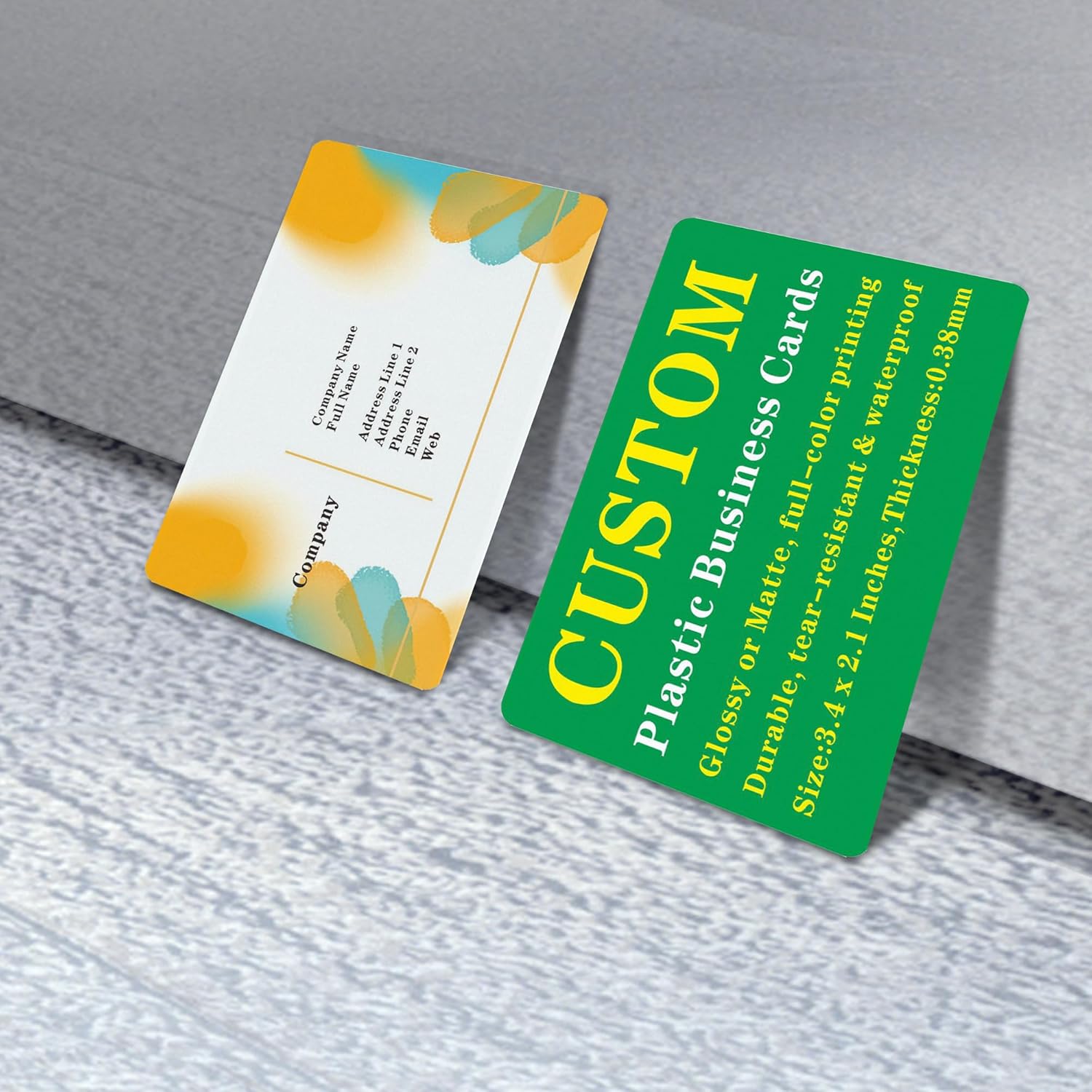 Custom Plastic Business Cards Customizable - Glossy or Matte (200 to 1000 Cards)- Size:85.5mmX54mm,Thickness:0.38mm (200) - Image 7