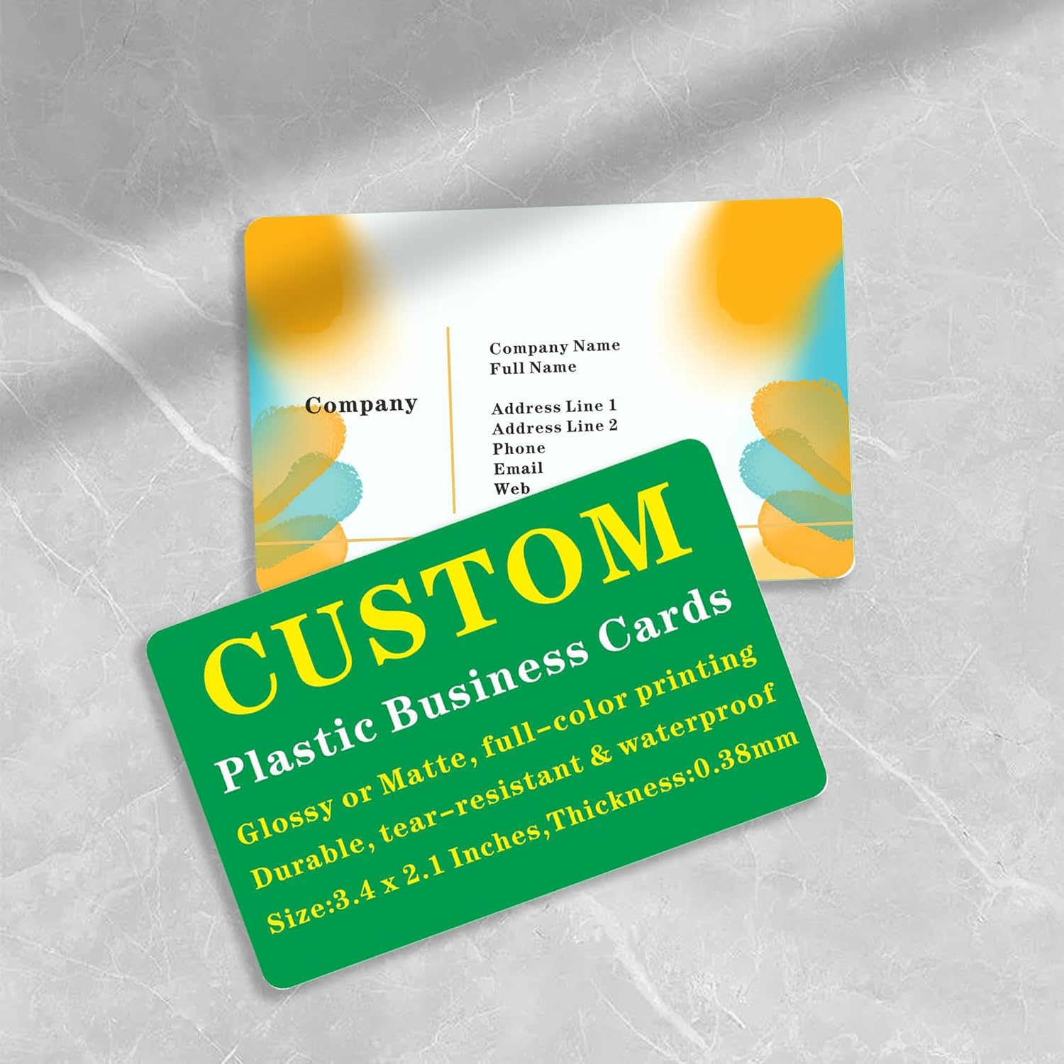 Custom Plastic Business Cards Customizable - Glossy or Matte (200 to 1000 Cards)- Size:85.5mmX54mm,Thickness:0.38mm (200) - Image 8